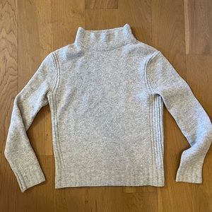 Merino wool blend mock turtleneck sweater